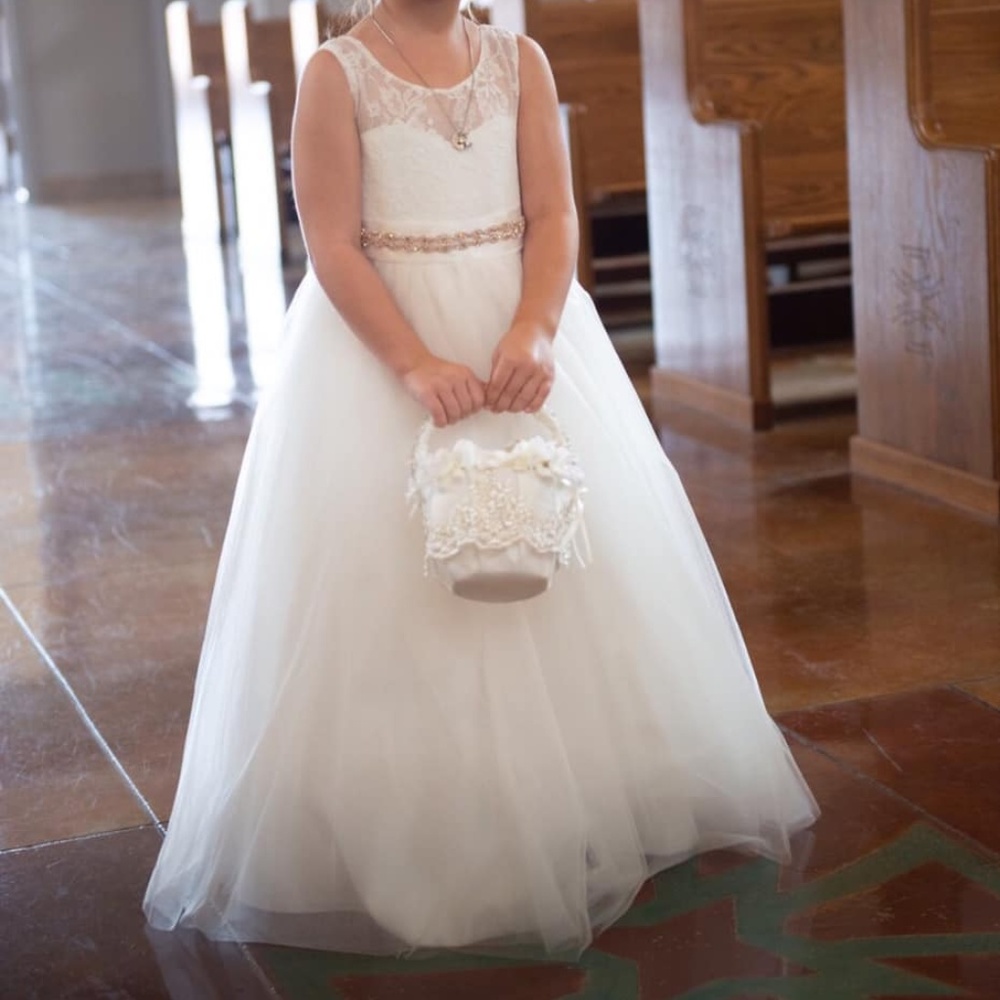 Flower girl dress ivory